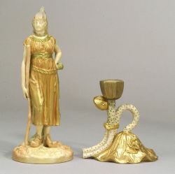 Two Royal Worcester Porcelain Items